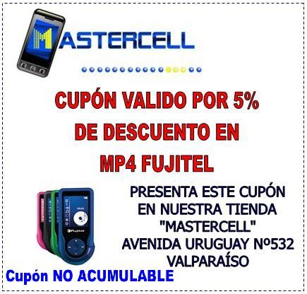 CUPON POR EL 5% DE DESCUENTO EN MP4 FUJITEL